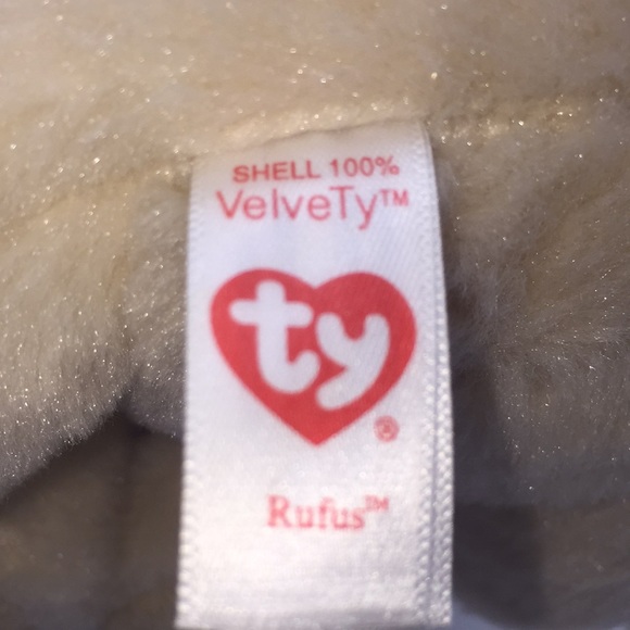 Ty Beanie Babies Rufus Puppy Dog Plush Stuffed Animal Toy - Picture 6 of 9